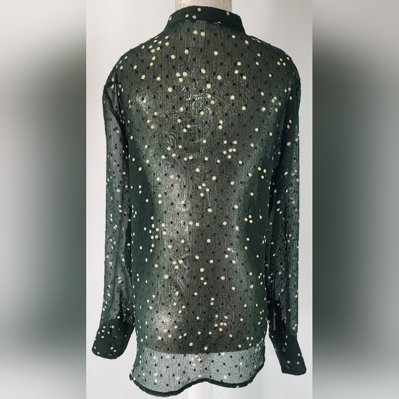 H&M Sheer Ruffled Blouse - Picture 3 of 9